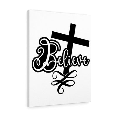 Scripture Canvas Believe Christian Wall Art Meaningful Home Decor Gifts Unique Housewarming Gift Ideas Framed Prints, Canvas
