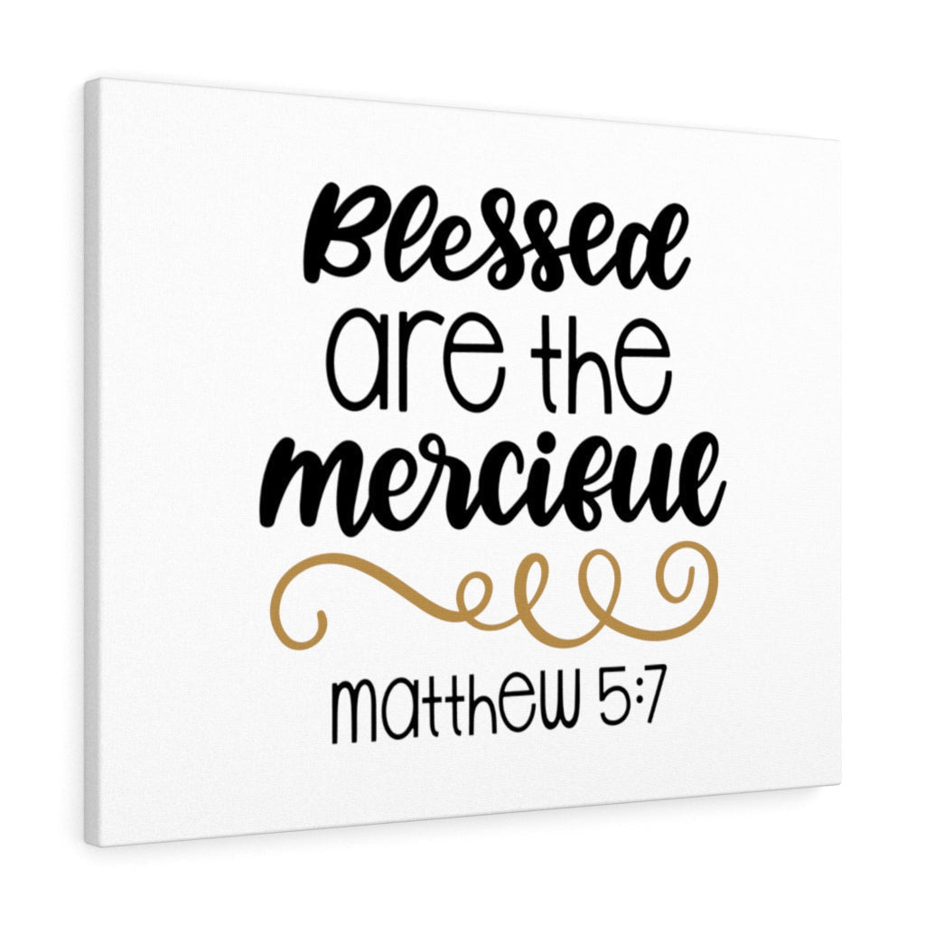 Scripture Canvas Blessed Are The Merciful Matthew 5:7 Christian Wall Art Bible Verse Meaningful Home Decor Gifts Unique Housewarming Gift Ideas Framed Prints, Canvas