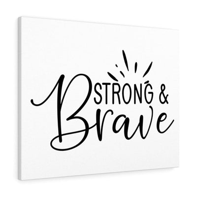 Scripture Canvas Be Strong & Brave Christian Wall Art Meaningful Home Decor Gifts Unique Housewarming Gift Ideas Framed Prints, Canvas