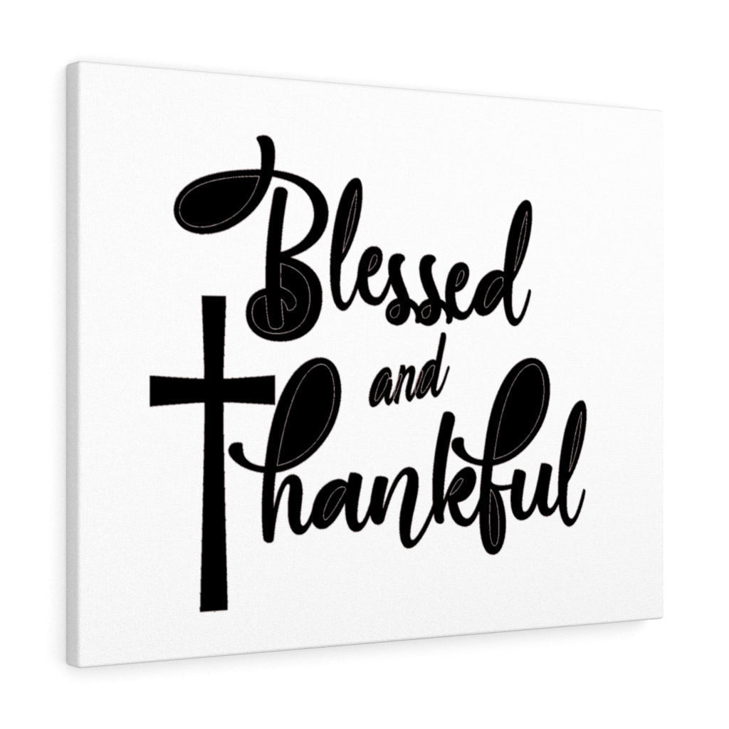 Scripture Canvas Blessed And Thankful Christian Wall Art Meaningful Home Decor Gifts Unique Housewarming Gift Ideas Framed Prints, Canvas