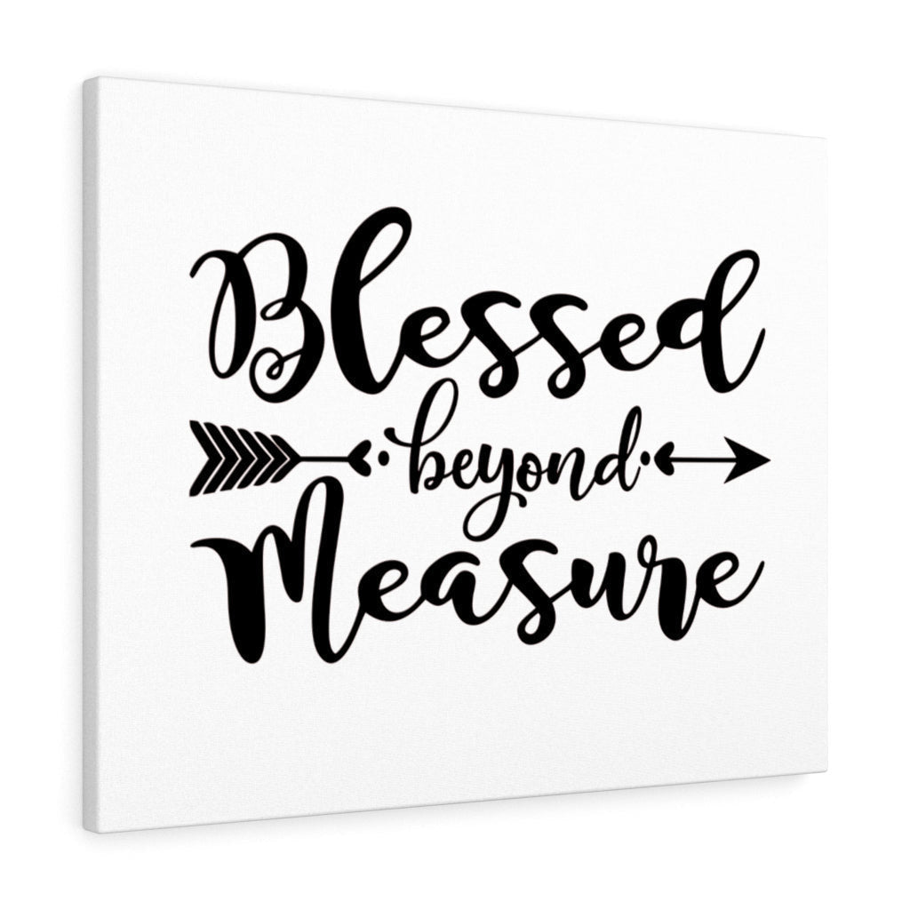 Scripture Canvas Blessed Beyond Measure Christian Wall Art Meaningful Home Decor Gifts Unique Housewarming Gift Ideas Framed Prints, Canvas