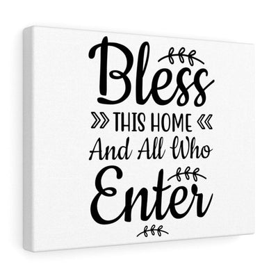 Scripture Canvas Bless This Home Christian Wall Art Bible Verse Meaningful Home Decor Gifts Unique Housewarming Gift Ideas Framed Prints, Canvas
