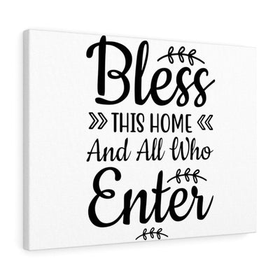 Scripture Canvas Bless This Home Christian Wall Art Bible Verse Meaningful Home Decor Gifts Unique Housewarming Gift Ideas Framed Prints, Canvas