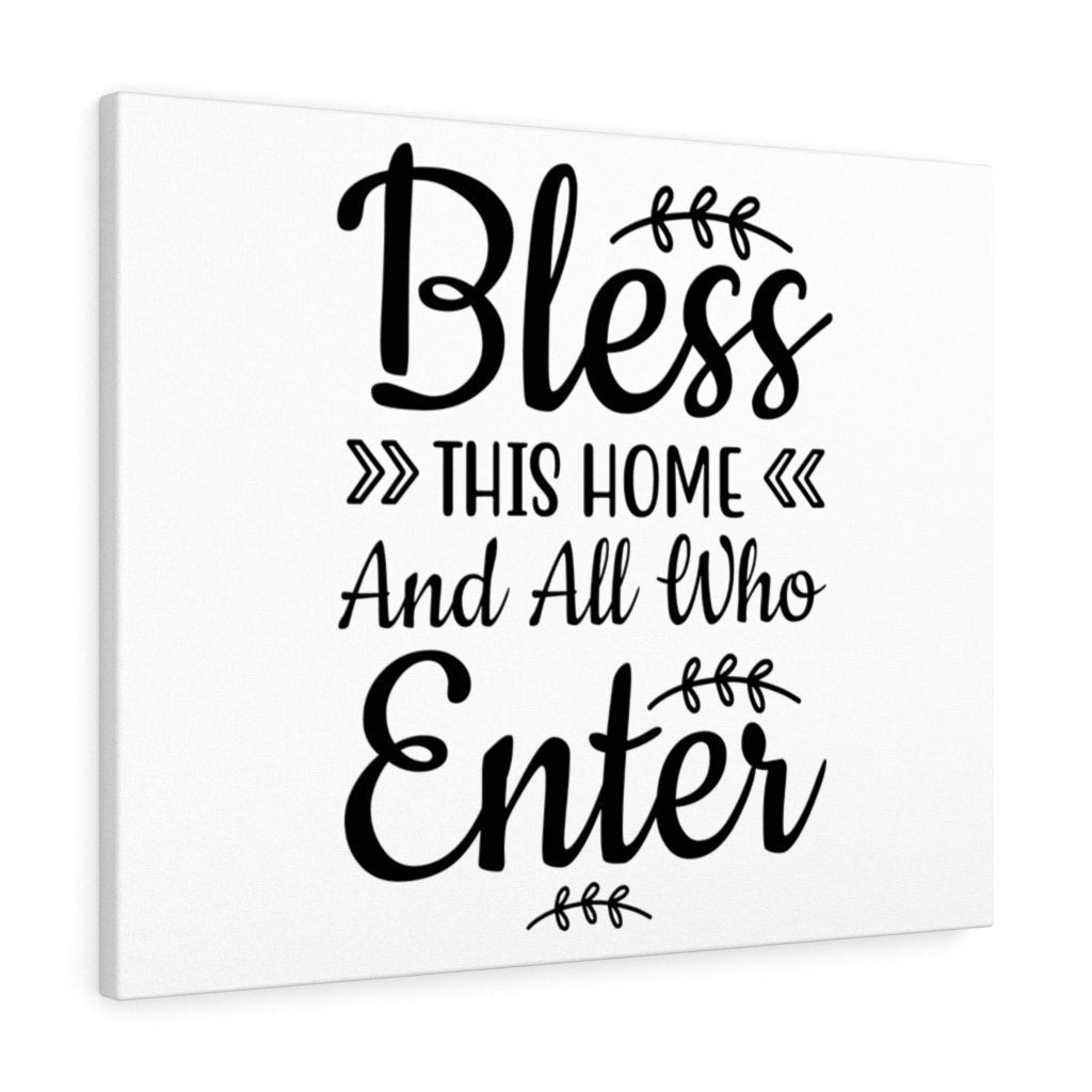 Scripture Canvas Bless This Home Christian Wall Art Bible Verse Meaningful Home Decor Gifts Unique Housewarming Gift Ideas Framed Prints, Canvas