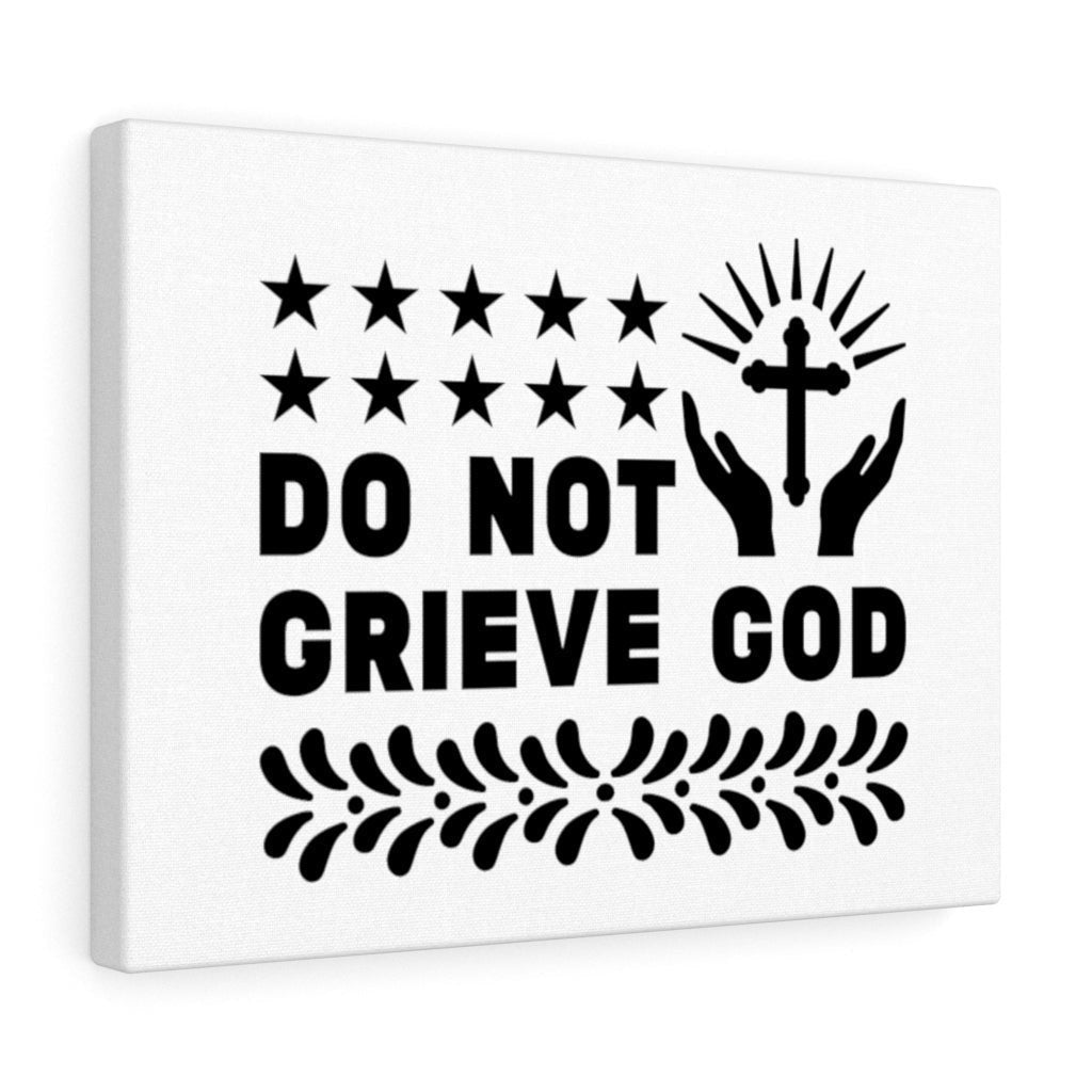 Scripture Canvas Do Not Grieve God Christian Wall Art Bible Verse Meaningful Home Decor Gifts Unique Housewarming Gift Ideas Framed Prints, Canvas