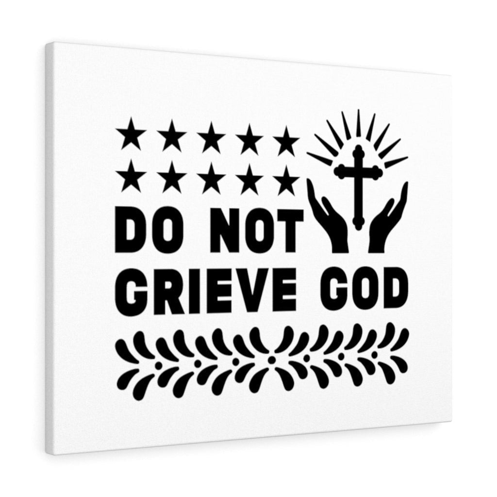 Scripture Canvas Do Not Grieve God Christian Wall Art Bible Verse Meaningful Home Decor Gifts Unique Housewarming Gift Ideas Framed Prints, Canvas
