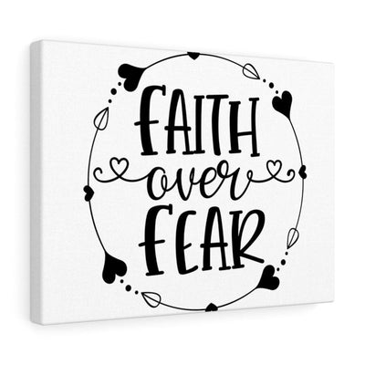 Scripture Canvas Faith Over Fear Christian Wall Art Meaningful Home Decor Gifts Unique Housewarming Gift Ideas Framed Prints, Canvas