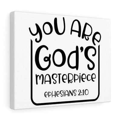 Scripture Canvas Are God's Masterpiece Ephesians 2:10 Christian Wall Art Bible Verse Meaningful Home Decor Gifts Unique Housewarming Gift Ideas Framed Prints, Canvas