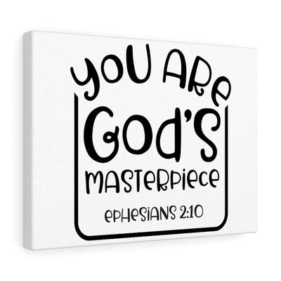 Scripture Canvas Are God's Masterpiece Ephesians 2:10 Christian Wall Art Bible Verse Meaningful Home Decor Gifts Unique Housewarming Gift Ideas Framed Prints, Canvas