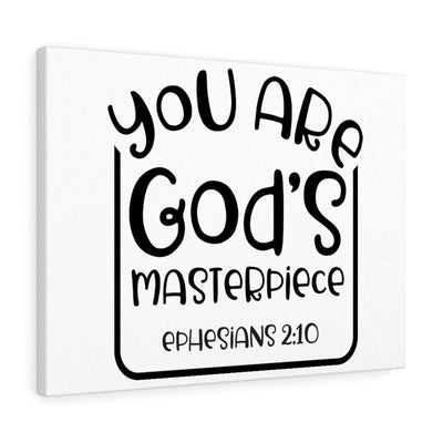 Scripture Canvas Are God's Masterpiece Ephesians 2:10 Christian Wall Art Bible Verse Meaningful Home Decor Gifts Unique Housewarming Gift Ideas Framed Prints, Canvas