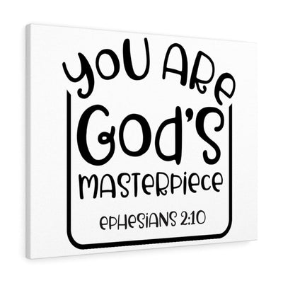 Scripture Canvas Are God's Masterpiece Ephesians 2:10 Christian Wall Art Bible Verse Meaningful Home Decor Gifts Unique Housewarming Gift Ideas Framed Prints, Canvas
