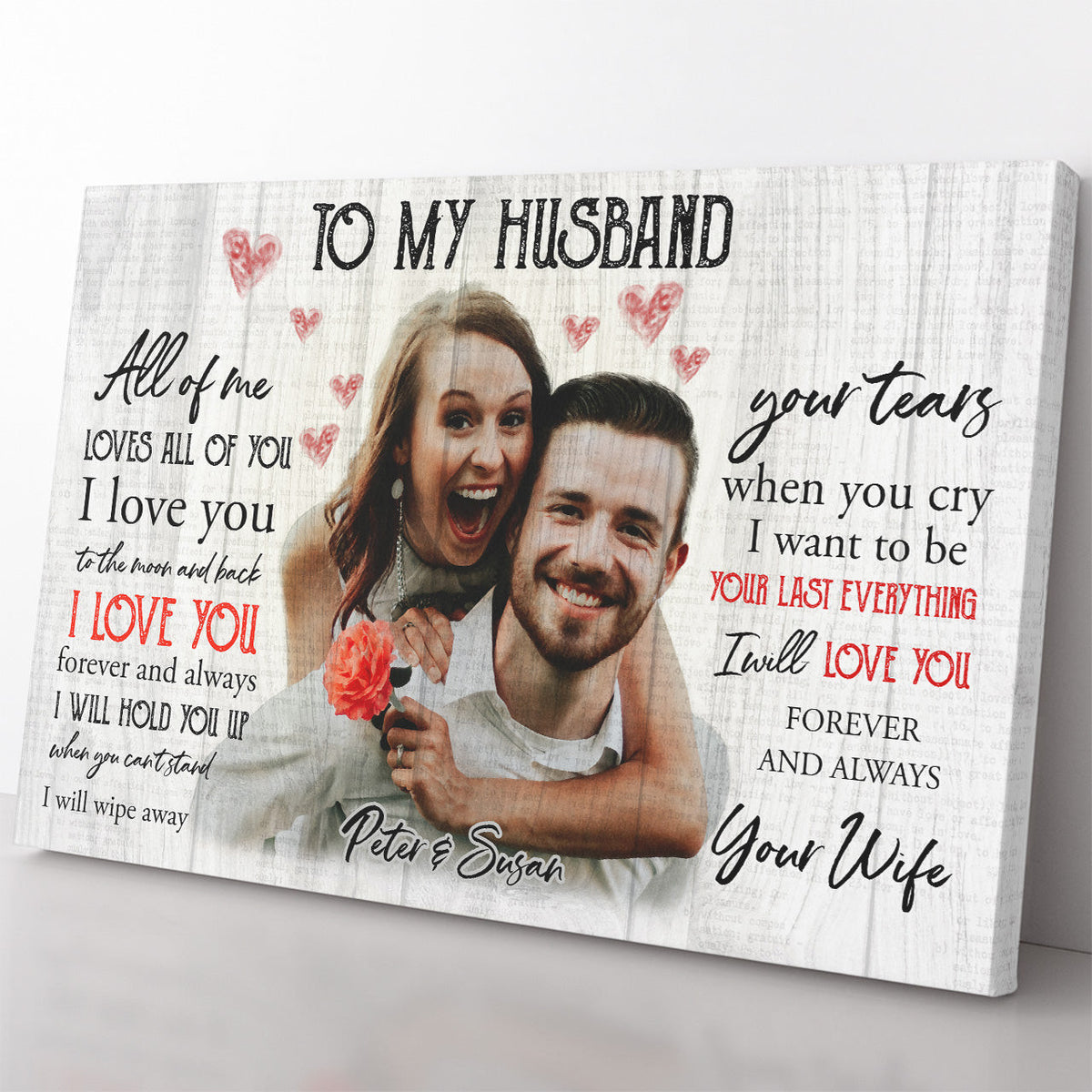 Personalized Home Decor Wall Art Gift Ideas Gift Ideas to My Husband, All of Me Loves All of You 20121802 Framed Prints, Canvas