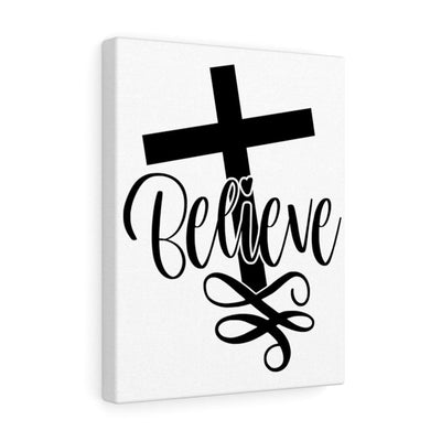 Scripture Canvas Believe Christian Wall Art Meaningful Home Decor Gifts Unique Housewarming Gift Ideas Framed Prints, Canvas