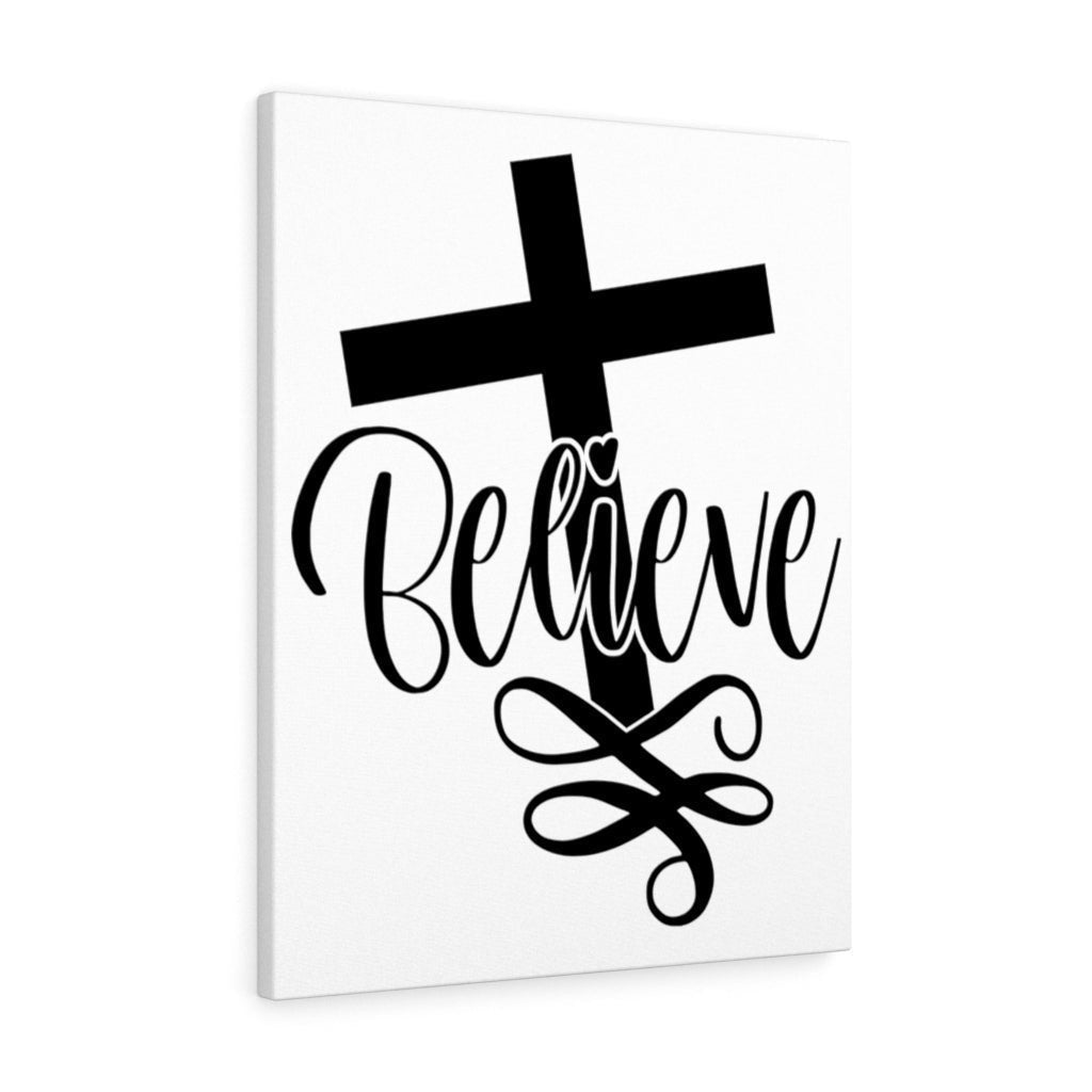 Scripture Canvas Believe Christian Wall Art Meaningful Home Decor Gifts Unique Housewarming Gift Ideas Framed Prints, Canvas