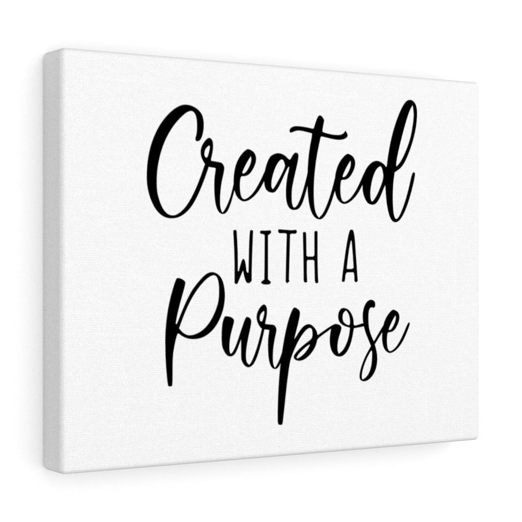 Scripture Canvas Created With A Purpose Christian Wall Art Meaningful Home Decor Gifts Unique Housewarming Gift Ideas Framed Prints, Canvas