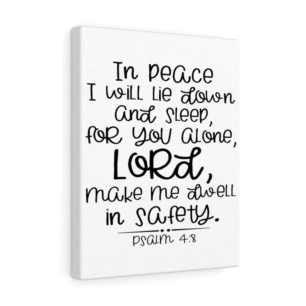 Scripture Canvas Dwell In Safety Christian Wall Art Meaningful Home Decor Gifts Unique Housewarming Gift Ideas Framed Prints, Canvas