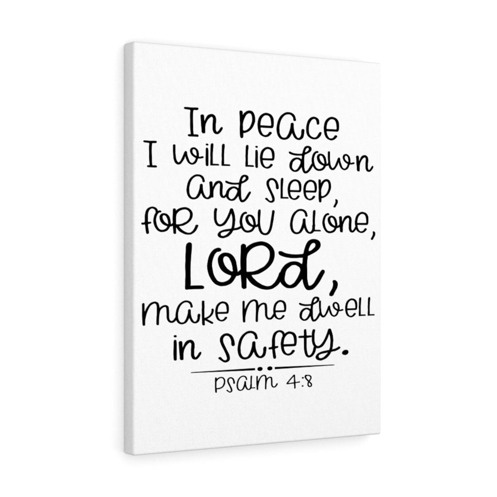 Scripture Canvas Dwell In Safety Christian Wall Art Meaningful Home Decor Gifts Unique Housewarming Gift Ideas Framed Prints, Canvas