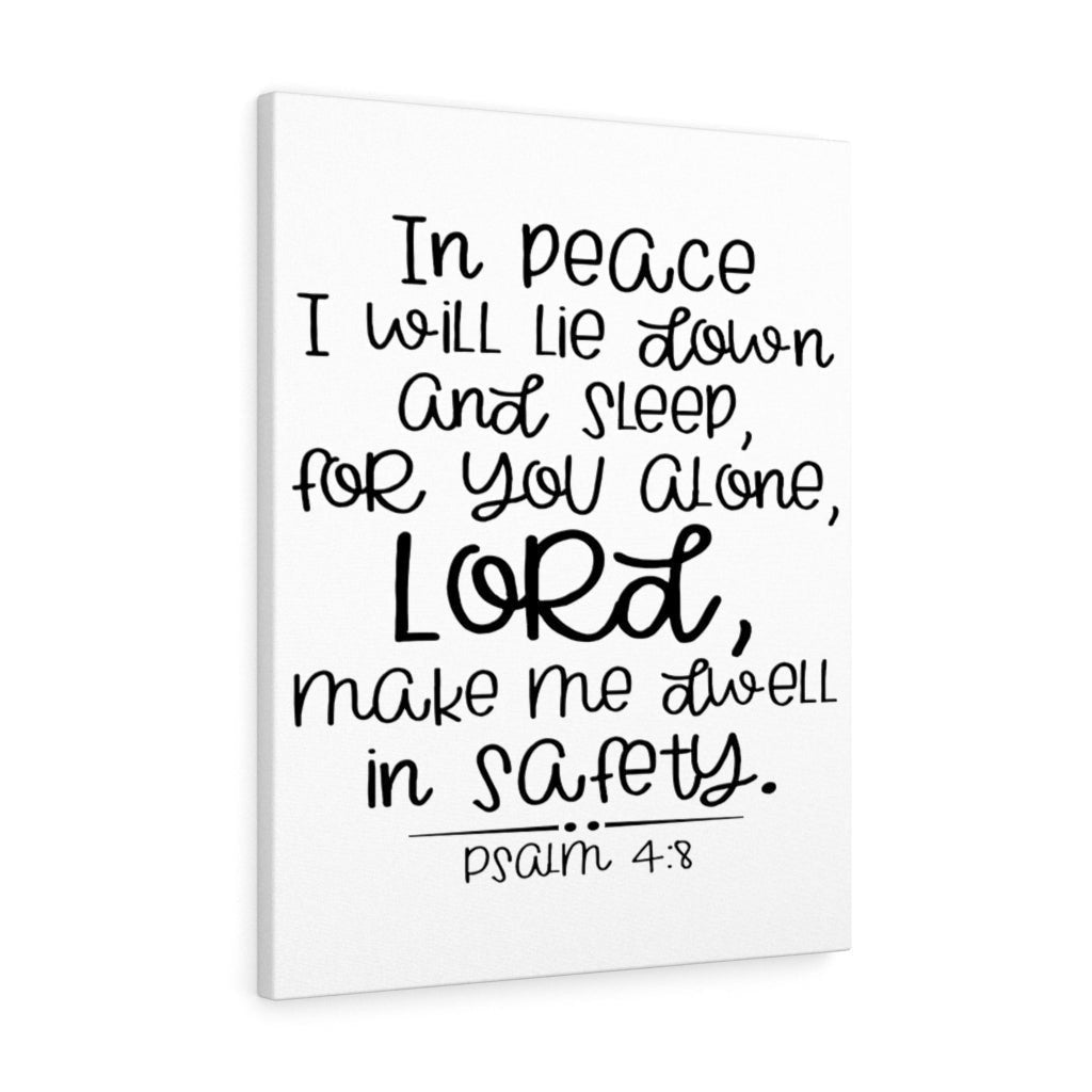Scripture Canvas Dwell In Safety Christian Wall Art Meaningful Home Decor Gifts Unique Housewarming Gift Ideas Framed Prints, Canvas