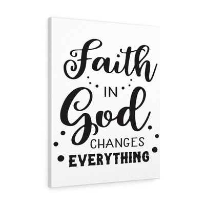 Scripture Canvas Faith In God Christian Wall Art Meaningful Home Decor Gifts Unique Housewarming Gift Ideas Framed Prints, Canvas