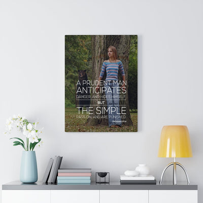 Scripture Canvas A Prudent Man Bear Proverbs 27:12 Christian Wall Art Bible Verse Meaningful Home Decor Gifts Unique Housewarming Gift Ideas Framed Prints, Canvas