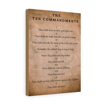 Scripture Canvas 10 Commandments Christian Wall Art Bible Verse Meaningful Home Decor Gifts Unique Housewarming Gift Ideas Framed Prints, Canvas