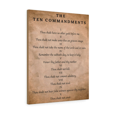 Scripture Canvas 10 Commandments Christian Wall Art Bible Verse Meaningful Home Decor Gifts Unique Housewarming Gift Ideas Framed Prints, Canvas