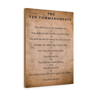 Scripture Canvas 10 Commandments Christian Wall Art Bible Verse Meaningful Home Decor Gifts Unique Housewarming Gift Ideas Framed Prints, Canvas