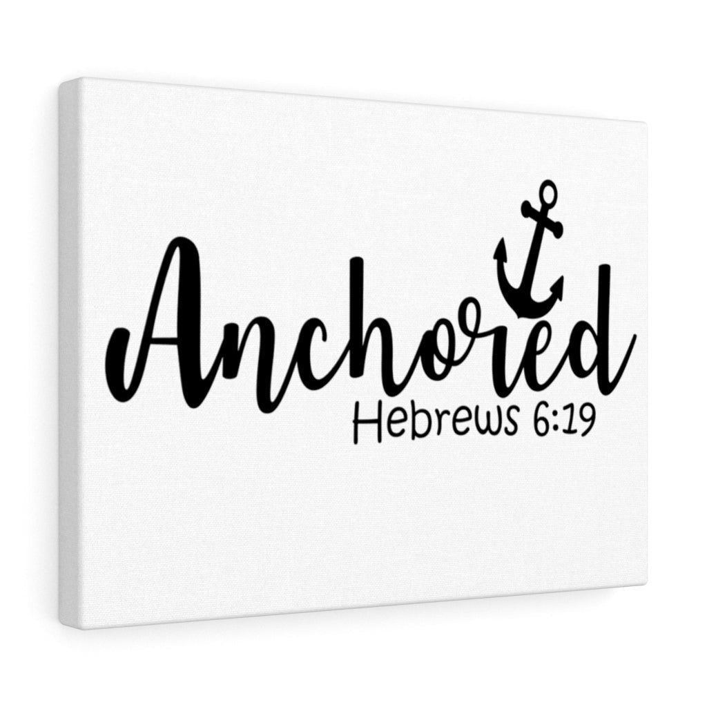 Scripture Canvas Anchored Hebrews 6:29 Christian Wall Art Bible Verse Meaningful Home Decor Gifts Unique Housewarming Gift Ideas Framed Prints, Canvas
