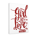 Scripture Canvas 1 John 4:16 God Is Love Christian Wall Art Bible Verse Meaningful Home Decor Gifts Unique Housewarming Gift Ideas Framed Prints, Canvas