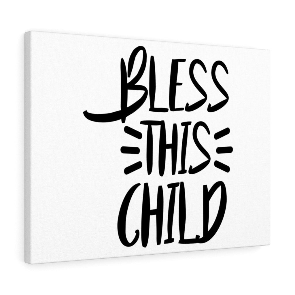Scripture Canvas Bless This Child Christian Wall Art Meaningful Home Decor Gifts Unique Housewarming Gift Ideas Framed Prints, Canvas
