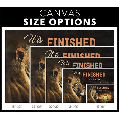 It Is Finished John 19:30 Bible Verse Canvas Hanging Gift, Canvas Paiting Frames Print | Easter Gifts