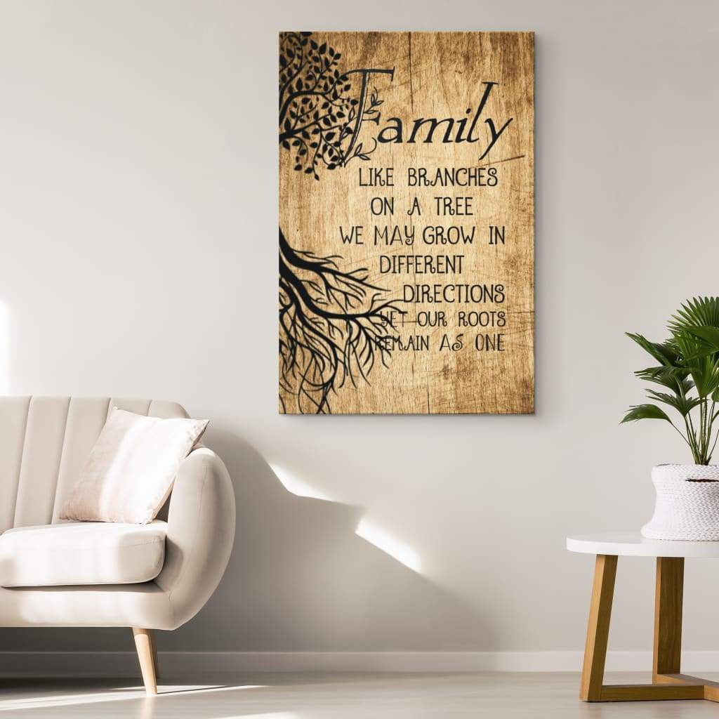 Christian Canvas Gallery Wrapped Canvas : Family Like Branches On A Tree Canvas Gallery Wrapped Canvas