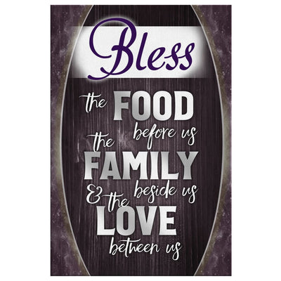 Bless The Food Before Us The Family Beside Us Christian Canvas Gallery Wrapped Canvas Framed Gift Idea Canvas