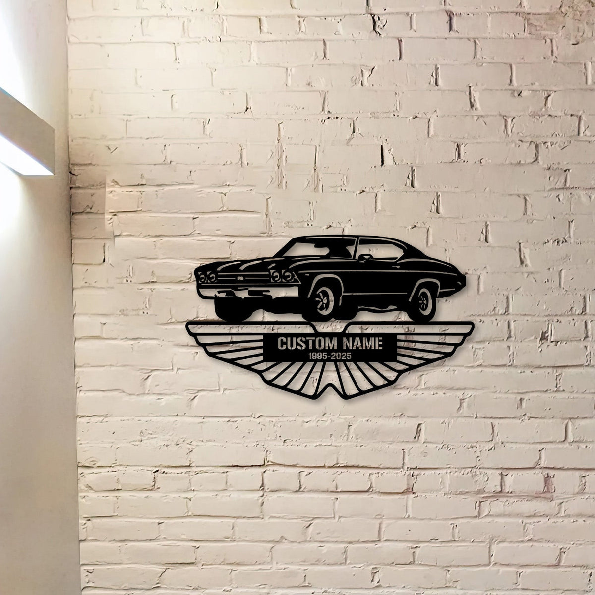 1969 Chevelle Car Garage Sign, Cut Metal Sign, Metal Wall Art, Metal House Sign Laser Cut Metal Signs Garage Decor, Gift for Dad
