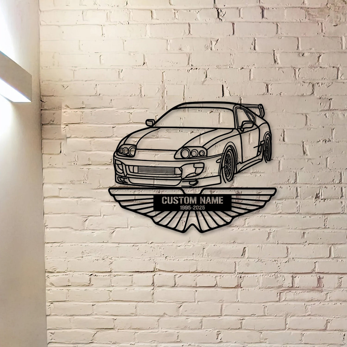 Supra 1994 Angle Silhouette Metal Wall Art, Custom Car Wall Sign, Personalized Car Metal Wall Art, Car Name Sign,Gift for Dad