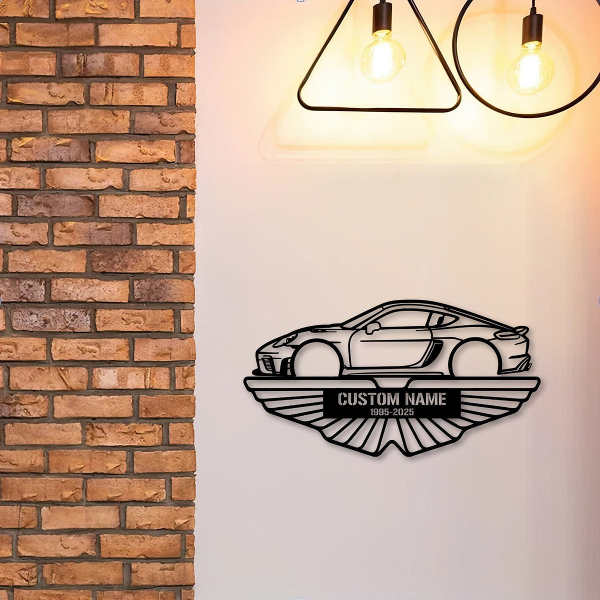 Cayman Metal Car Silhouette Sign, Personalized Car Metal Wall Art, Gift For Him, Garage Decor, Gift for Dad
