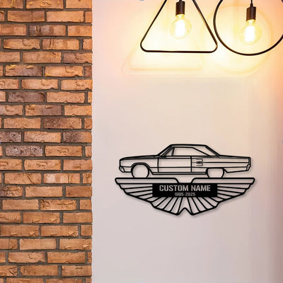 Coronet 1967 Detailed Silhouette Metal Wall Art, Custom Car Silhouette Metal Decor, Personalized Gift For Car Lovers, Garage Decor, Gift for Dad