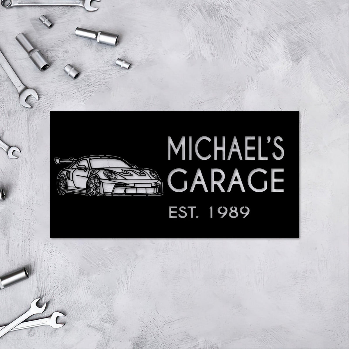 911 992 GT3 RS Angle Silhouette Metal Wall Art, Personalized Custom Car Sign, Garage Decor, Home Decor, Gift for Men Dad Husband
