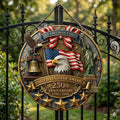 Personalized America 250th Anniversary Wood Wreath, Patriotic Door Sign, 3D Effect