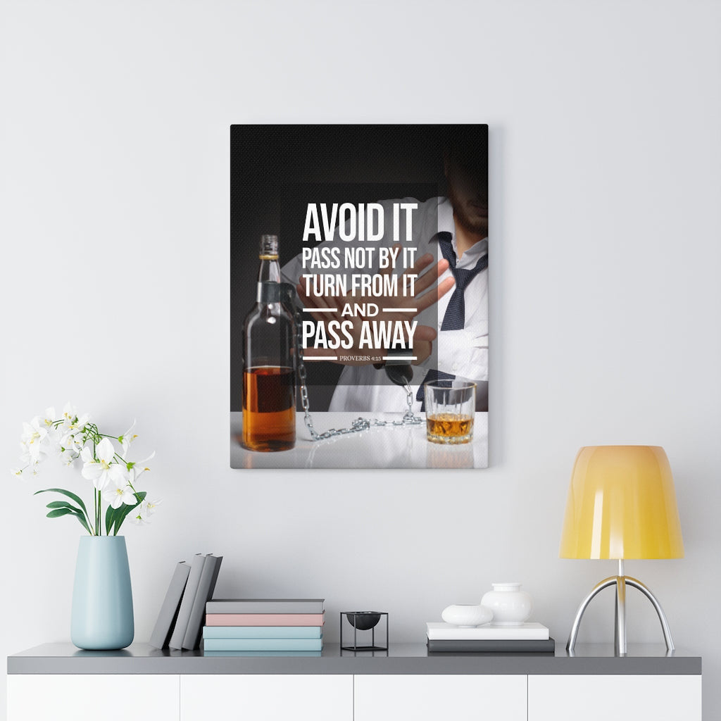 Scripture Canvas Pass Away Proverbs 4:15 Christian Wall Art Bible Verse Meaningful Home Decor Gifts Unique Housewarming Gift Ideas Framed Prints, Canvas