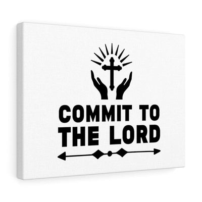 Scripture Canvas Commit To The Lord Christian Wall Art Bible Verse Meaningful Home Decor Gifts Unique Housewarming Gift Ideas Framed Prints, Canvas