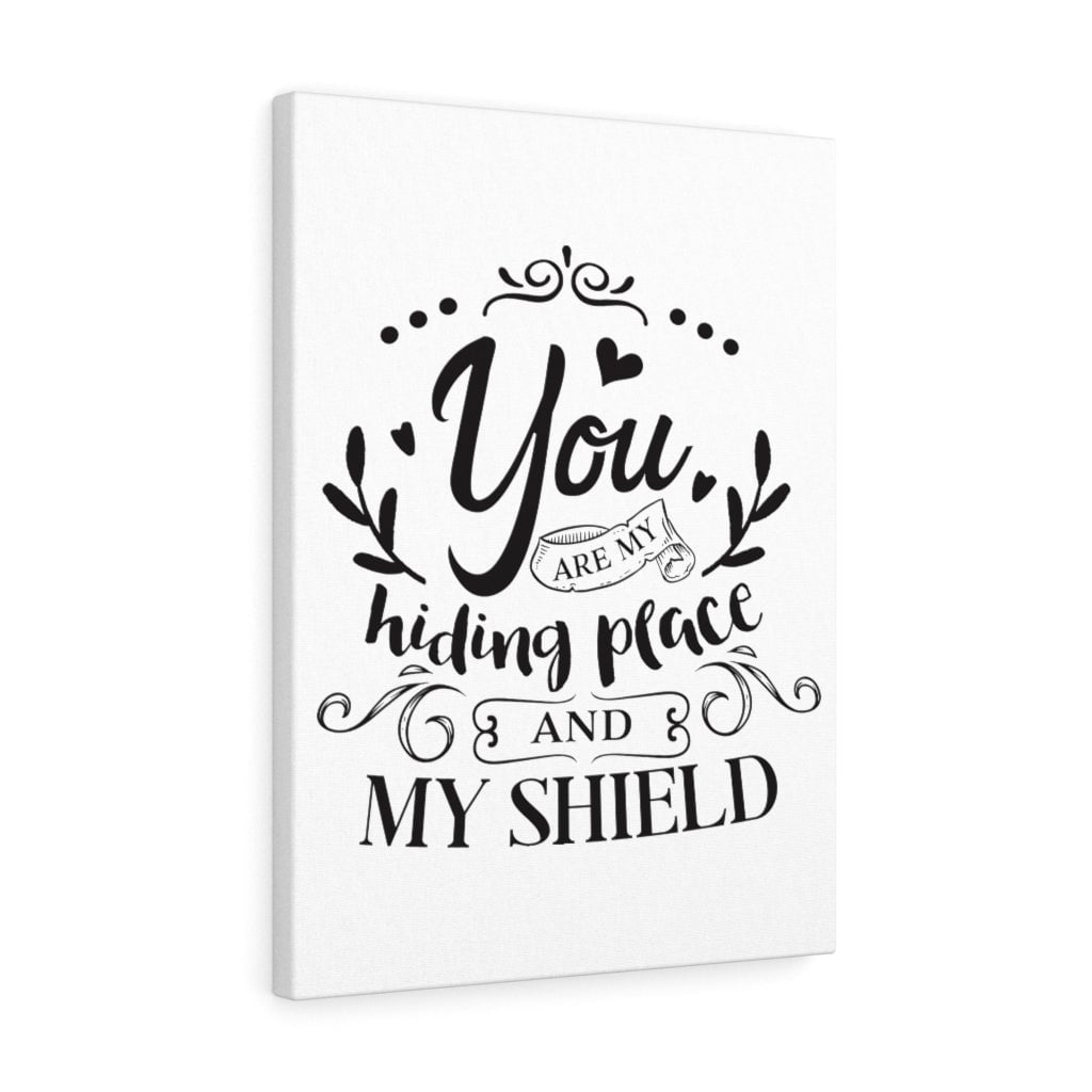 Scripture Canvas And My Shield Christian Wall Art Meaningful Home Decor Gifts Unique Housewarming Gift Ideas Framed Prints, Canvas