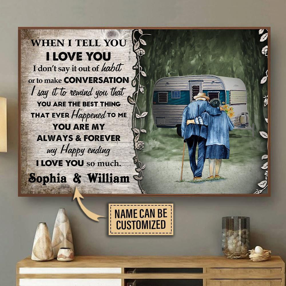 Aeticon Gifts Personalized Camping When I Tell You Canvas