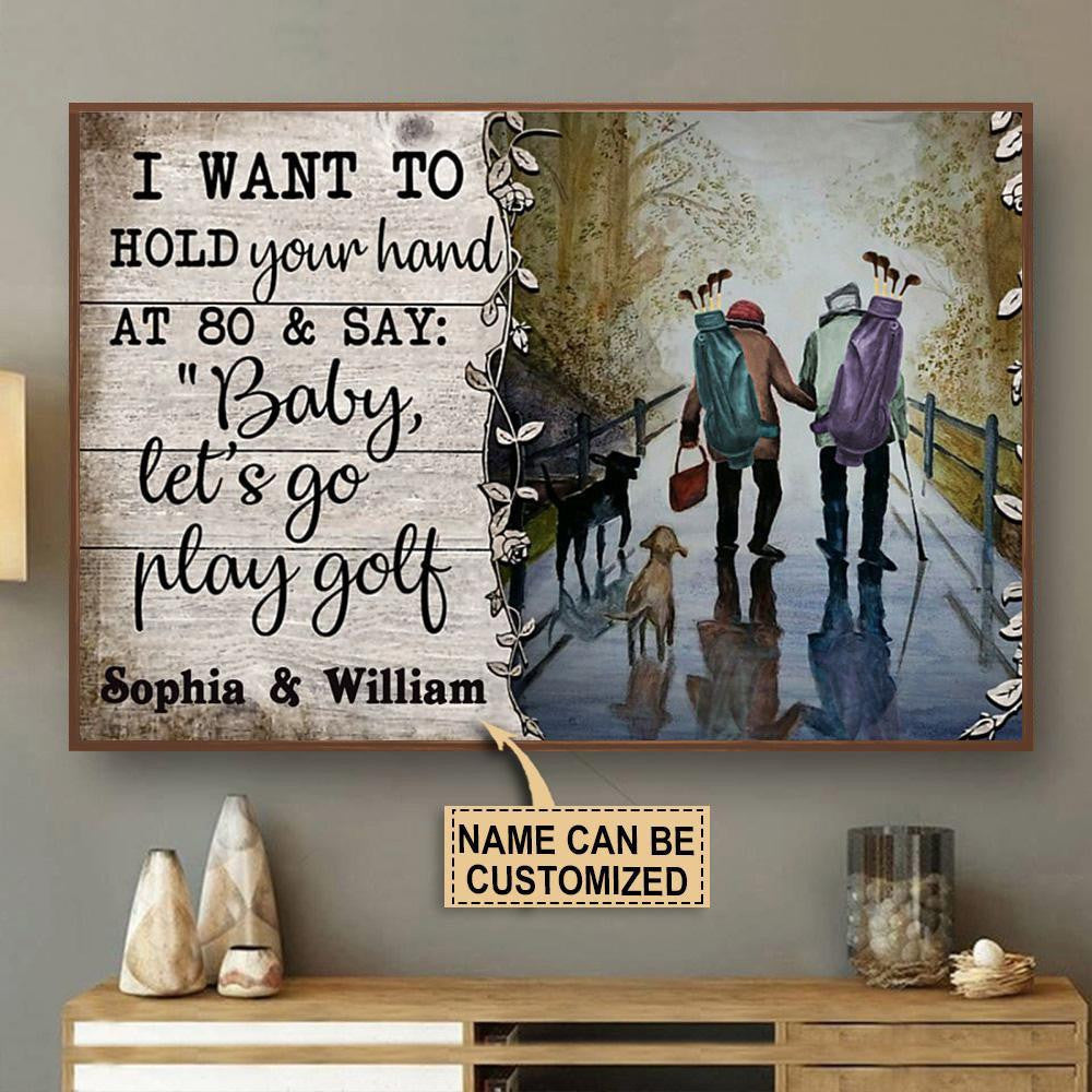 Aeticon Gifts Personalized Golf Lets Go Play Canvas