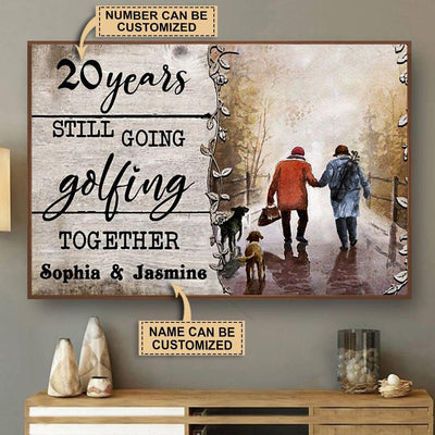 Aeticon Gifts Personalized Golfing Years Still Going Together Canvas