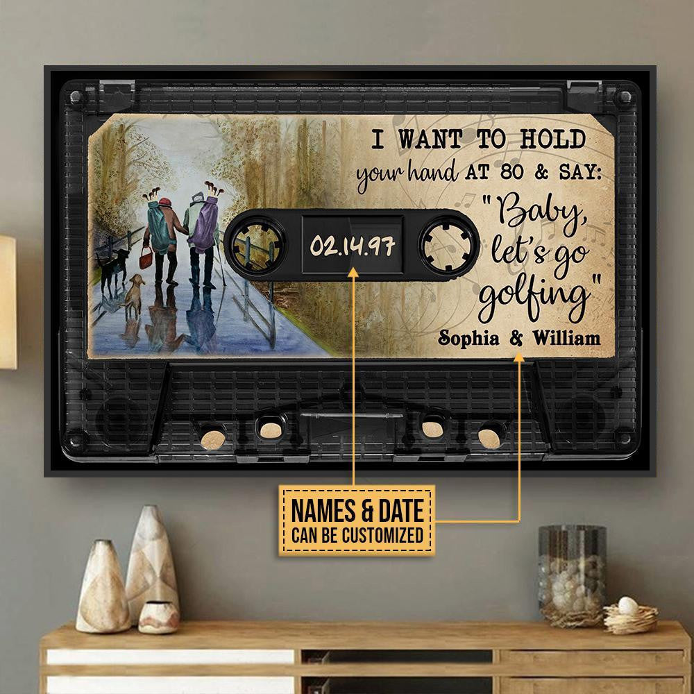 Aeticon Gifts Personalized Golf Hold Your Hand Canvas