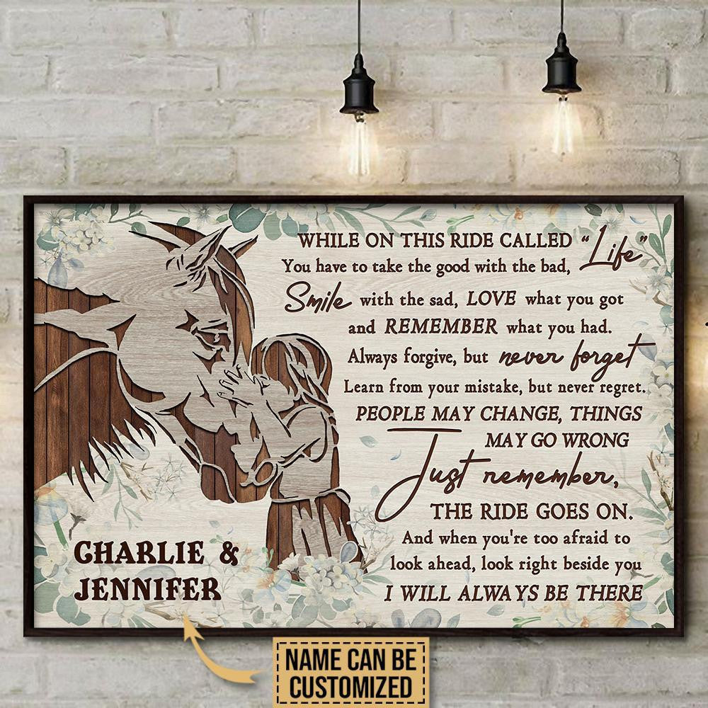 Aeticon Gifts Personalized Horse Girl While On This Ride Canvas