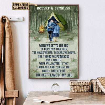 Aeticon Gifts Personalized Camping Tent Forever Flame Canvas