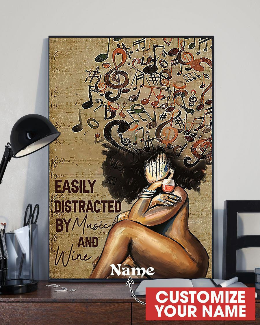 Black Queen Music Canvass Personalized Custom Gift Idea Birthday