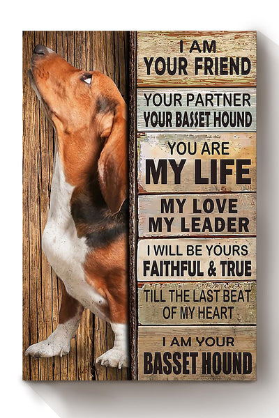 Basset Hound Thankful For Foster Care I'm Your Friend Quotes Gift For Dog Mom Dog Lover Canvas